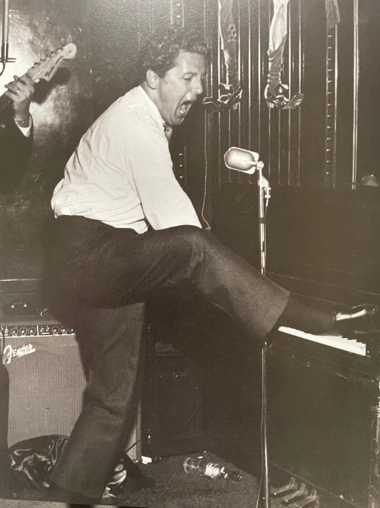 Legendary Rock 'N Roll - Jerry Lee Lewis - print from vintage book - 12" x 10"
