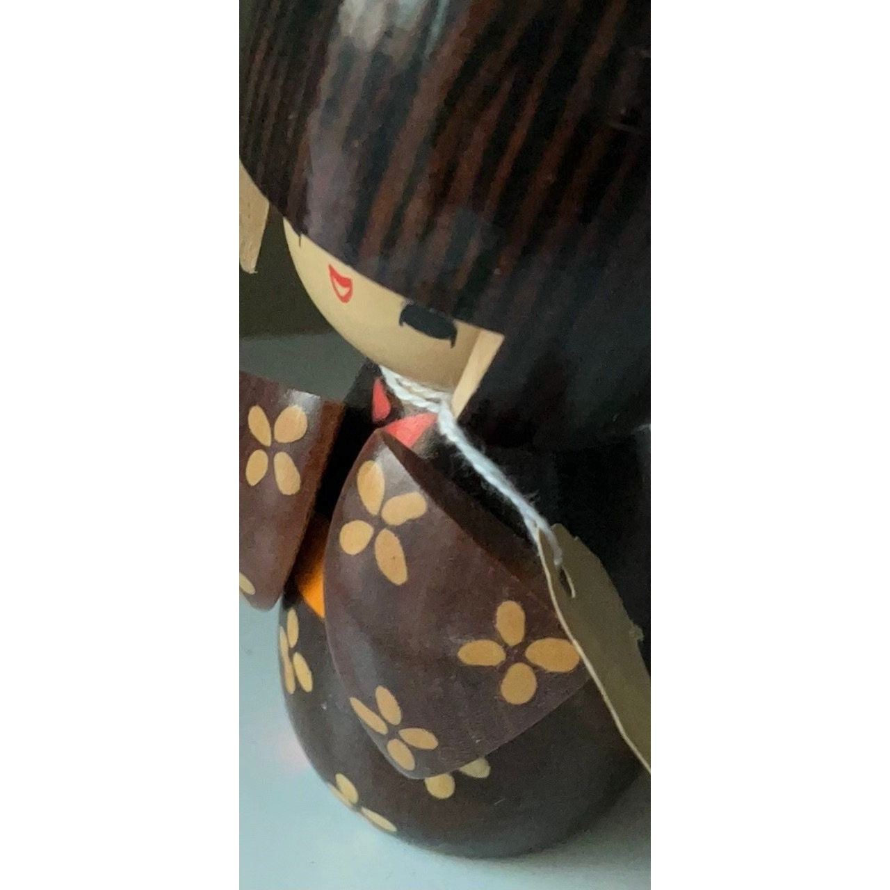 Vintage handmade signed wooden Japanese Kokeshi doll