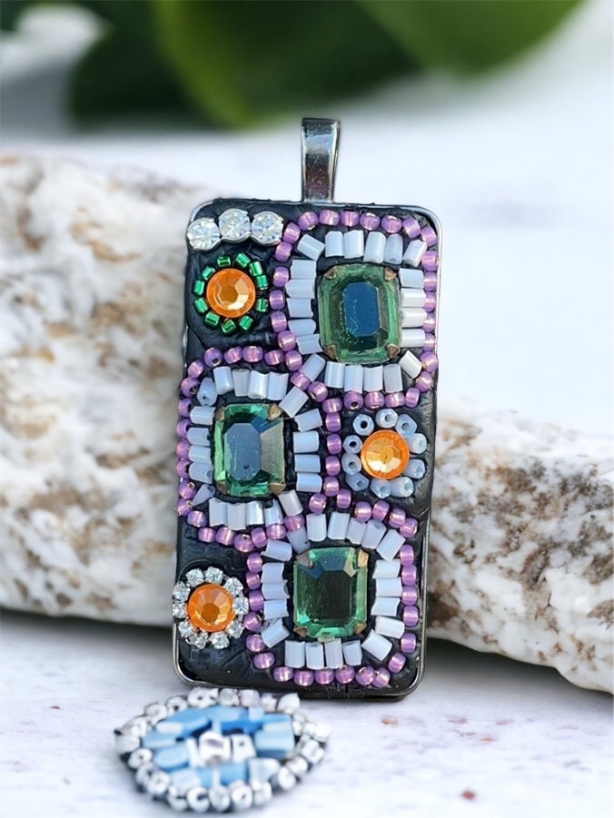 My handmade mosaic necklace pendant