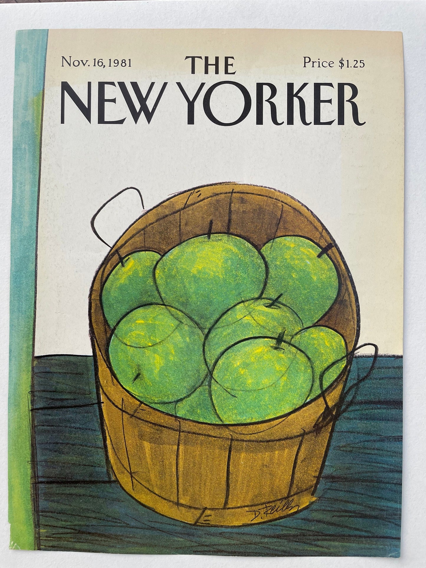 The NEW YORKER cover only - November 16, 1981