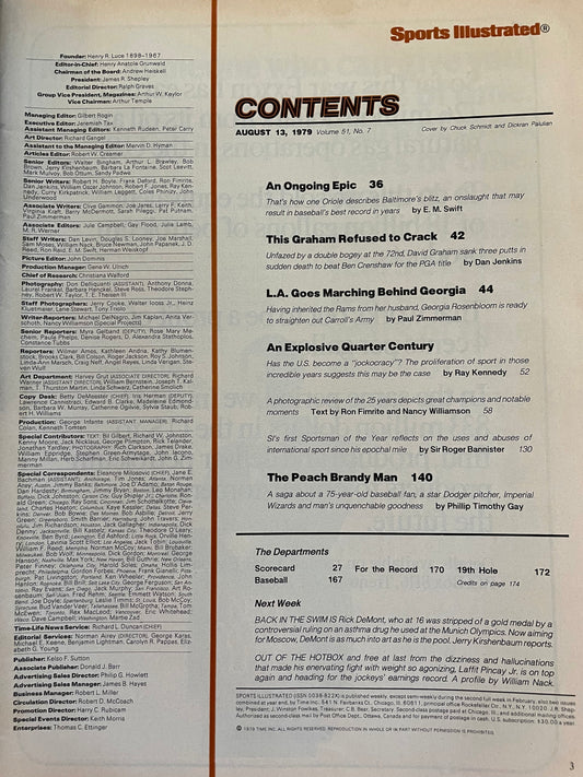Sports Illustrated Magazine complete issue - 25th Anniversary - August 13, 1979
