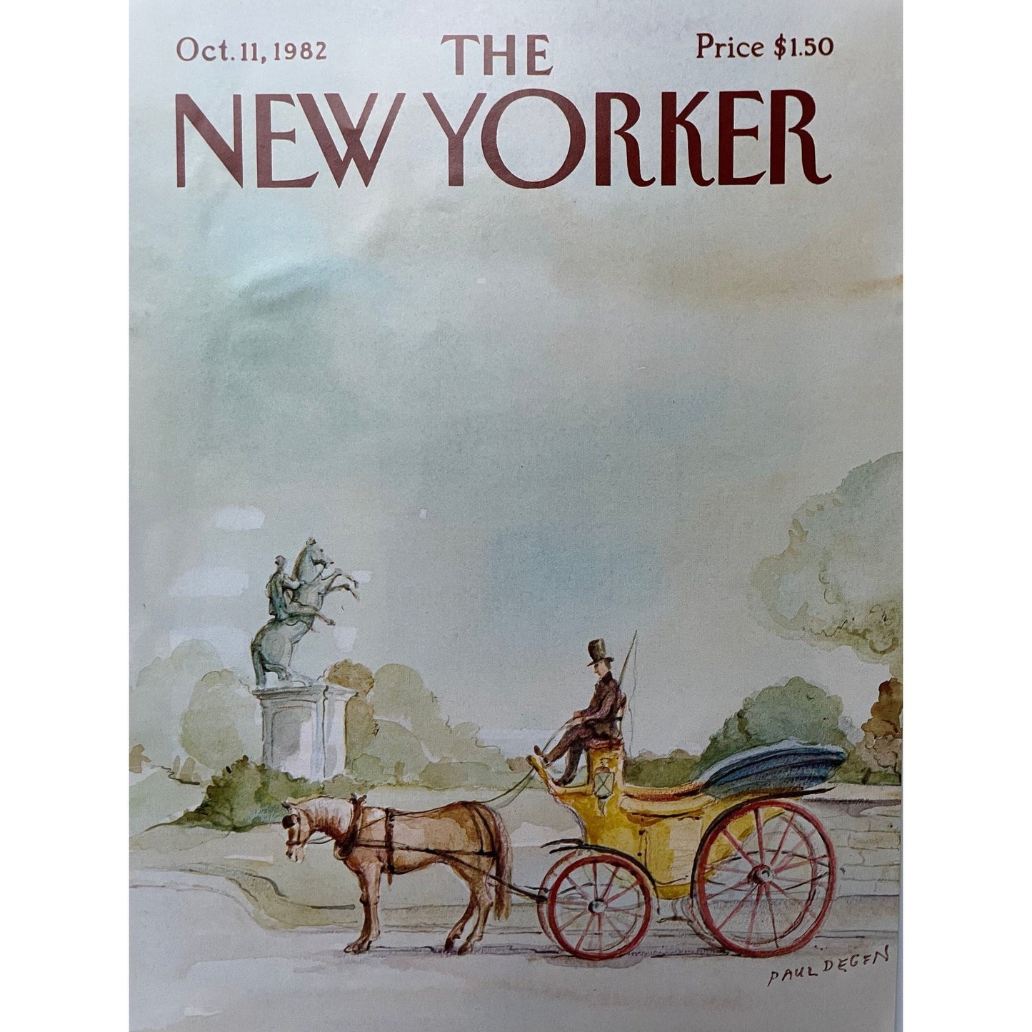 Vintage NEW YORKER Magazine original cover - October 11, 1982