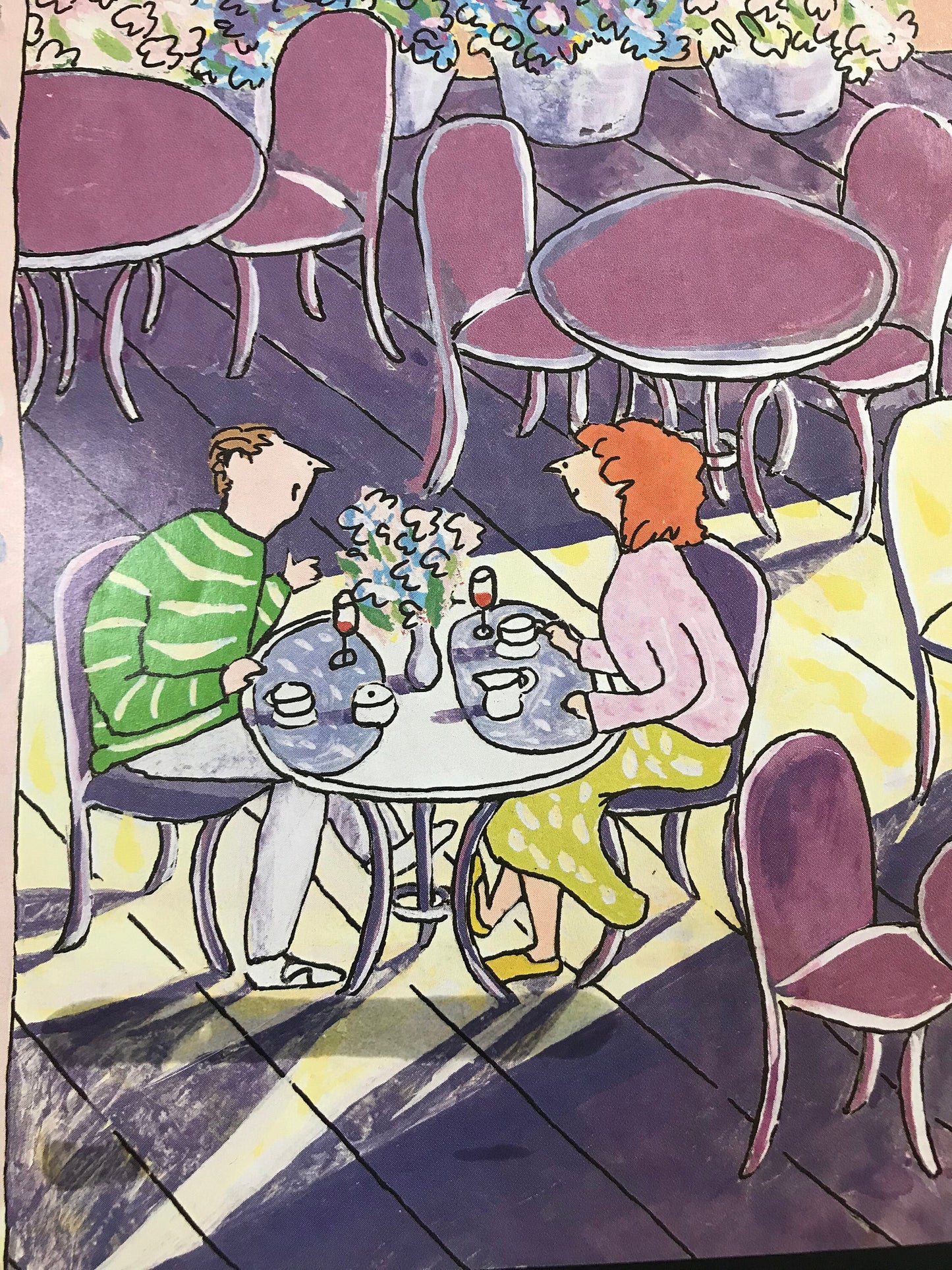 August 3, 1992 - The NEW YORKER Magazine original cover  - couple eating dinner