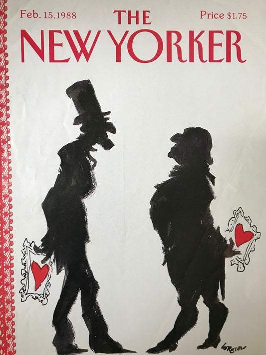 NEW YORKER Magazine cover - February 15, 1988 - Valentine's Day