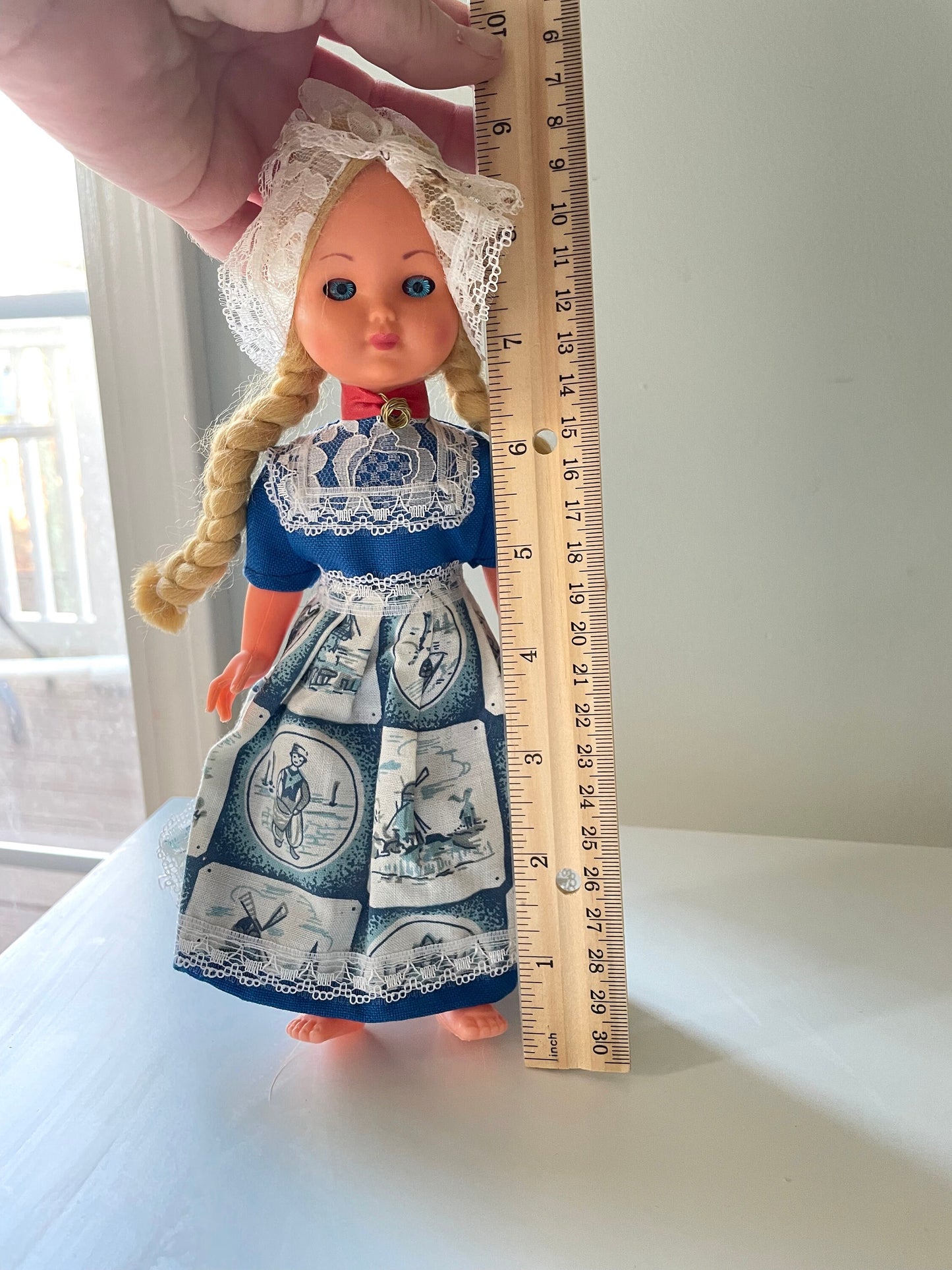 Vintage collectible Doll figurine from Denmark - with eyes that open and close