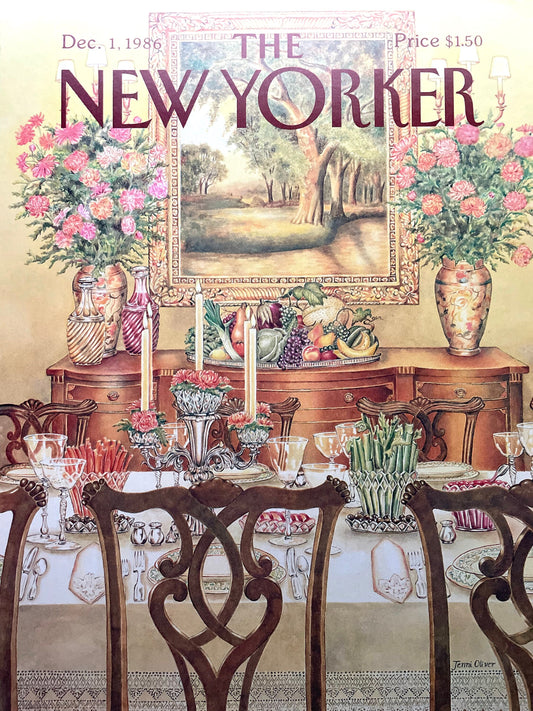 December 1, 1986 - The NEW YORKER Magazine original cover - artist Jenni Oliver