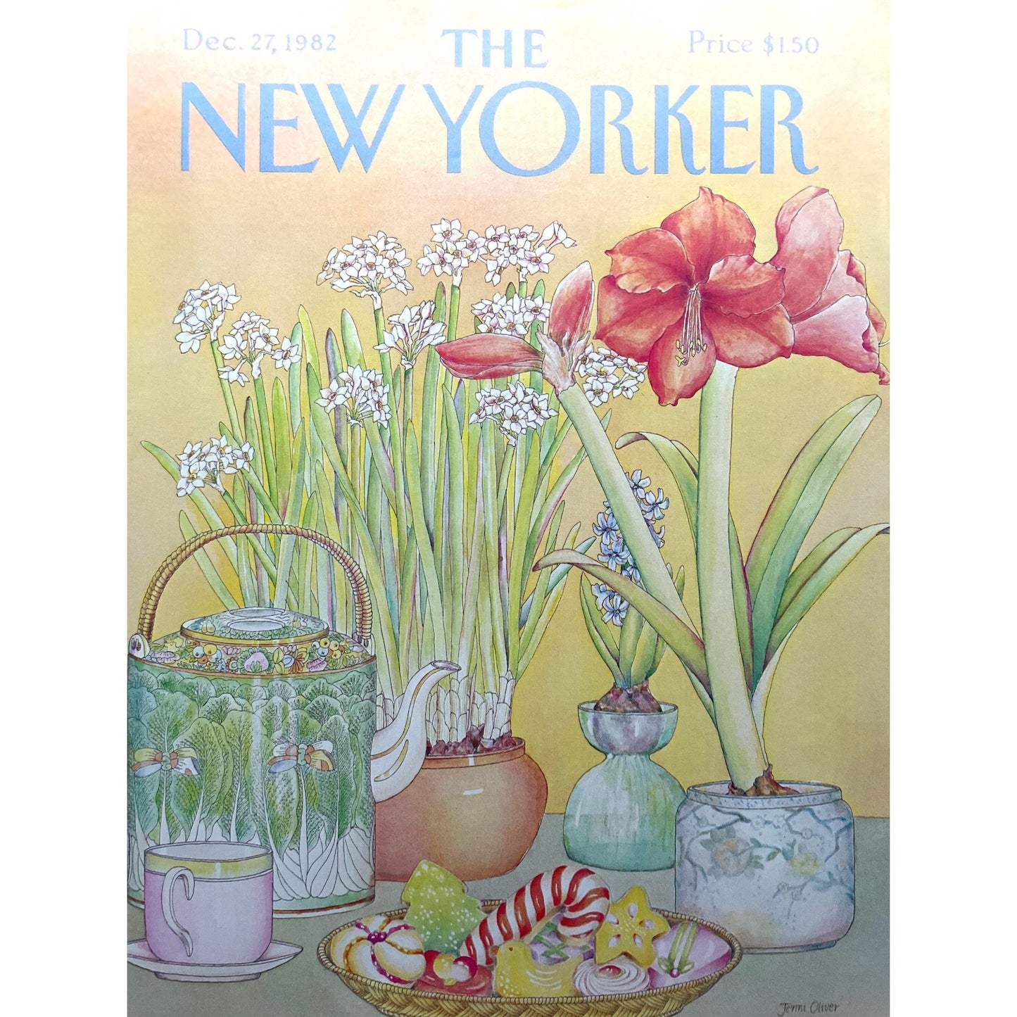 December 27, 1982 - The NEW YORKER Magazine original cover - artist Jenni Oliver