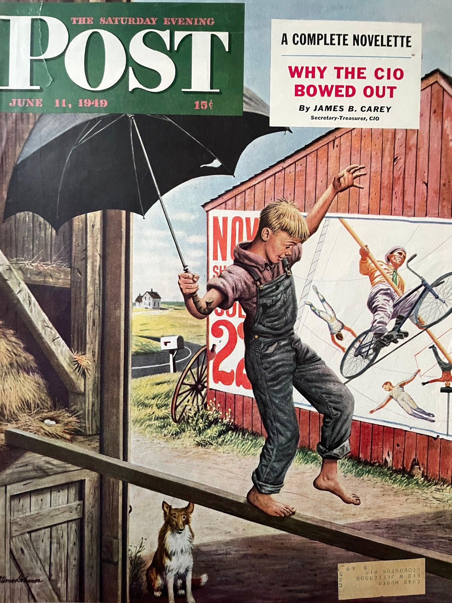 RARE - Saturday Evening Post - Original Cover - June 11, 1949