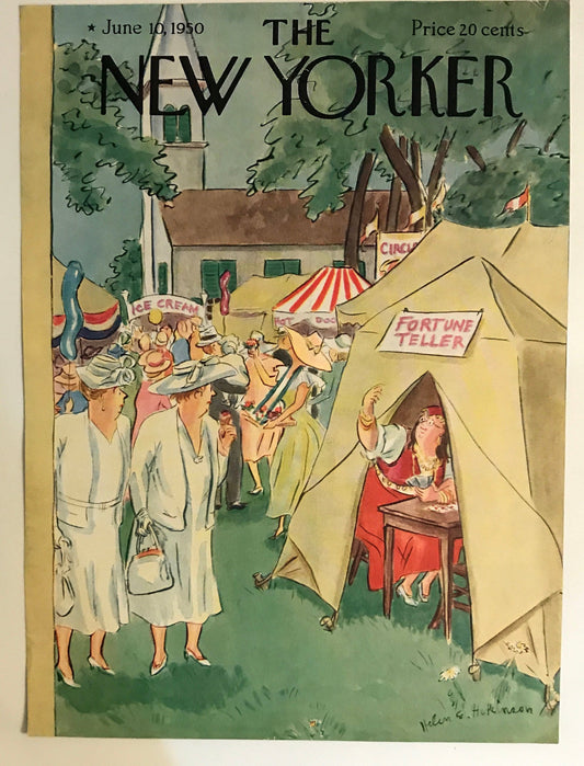 The NEW YORKER Magazine original cover - June 10, 1950 - Helene Hokinson - Fortune Teller