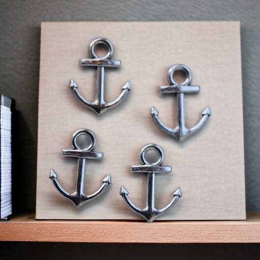 4 vintage boat anchor charms