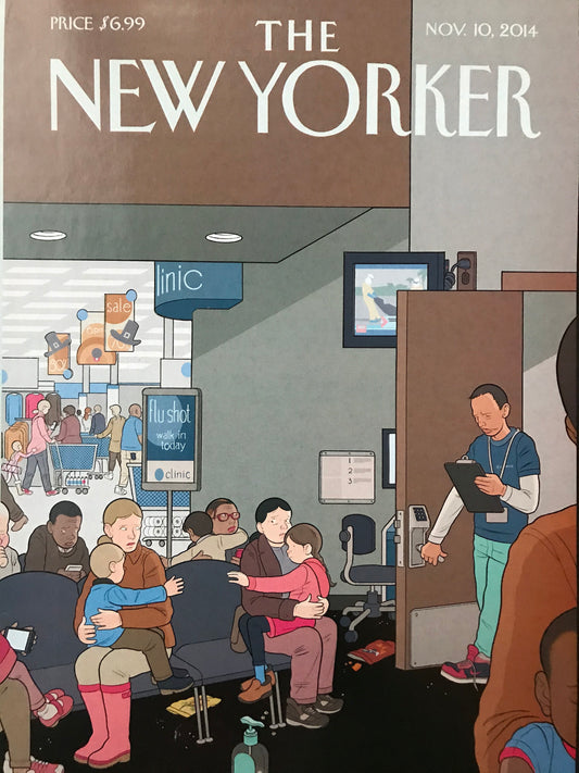 November 10, 2014 - The NEW YORKER Magazine original cover -  health clinic, hospital