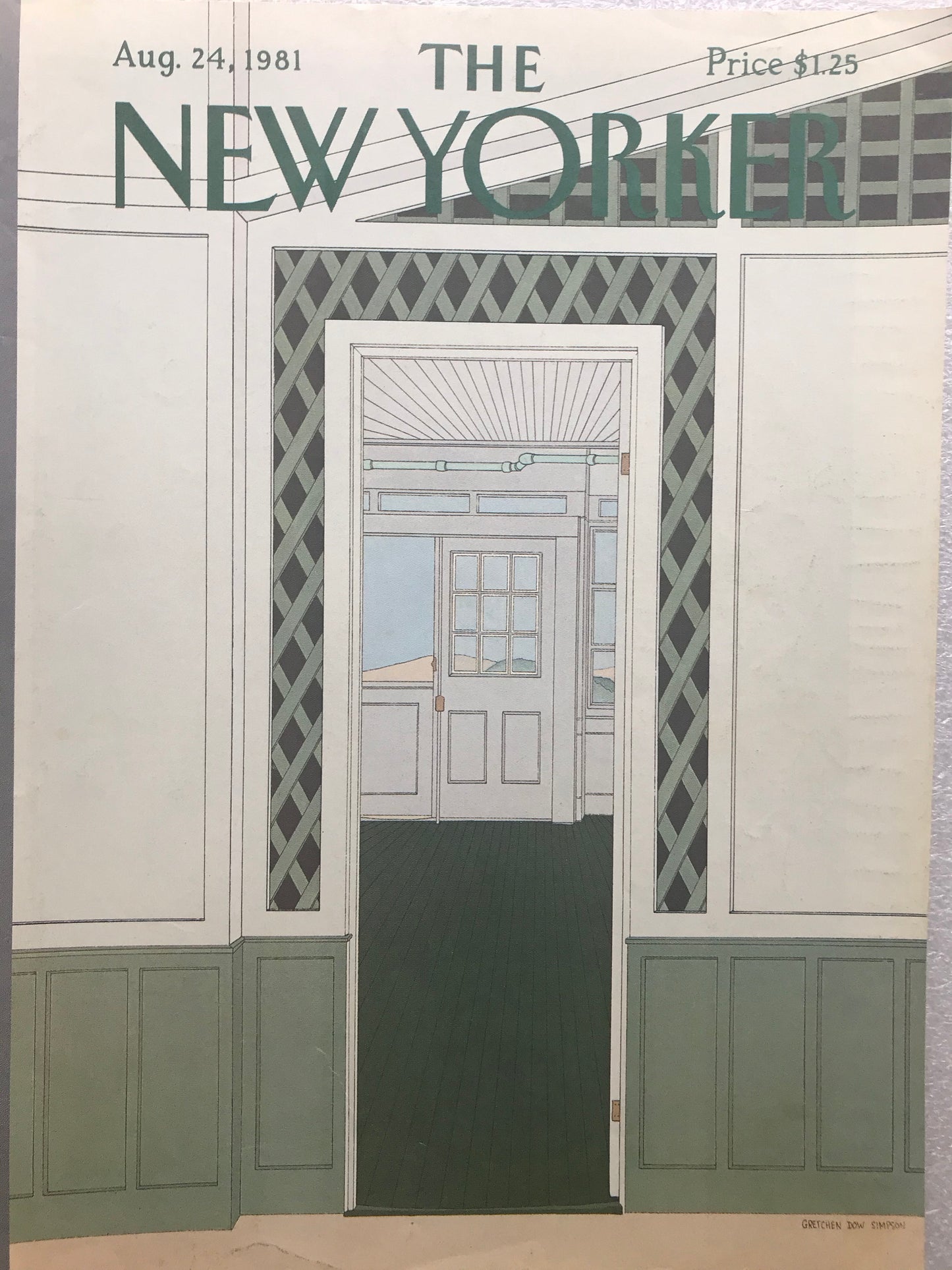 August 24, 1981 - The NEW YORKER - cover only - doors