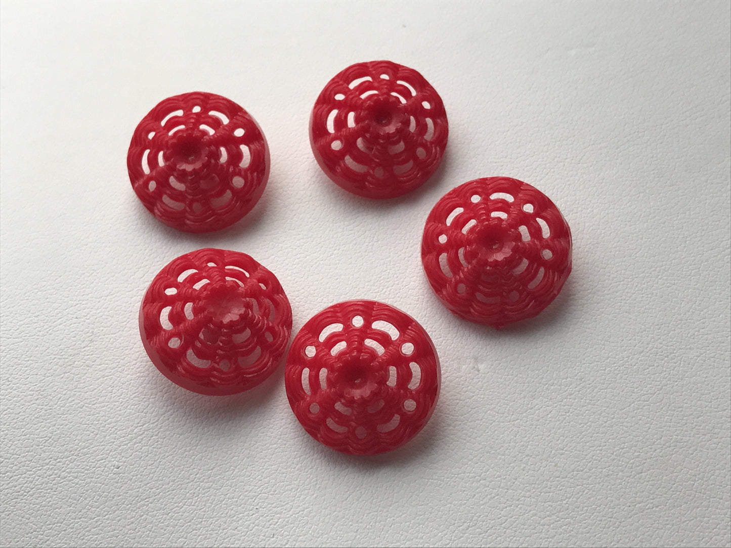 Set of unique domed vintage buttons