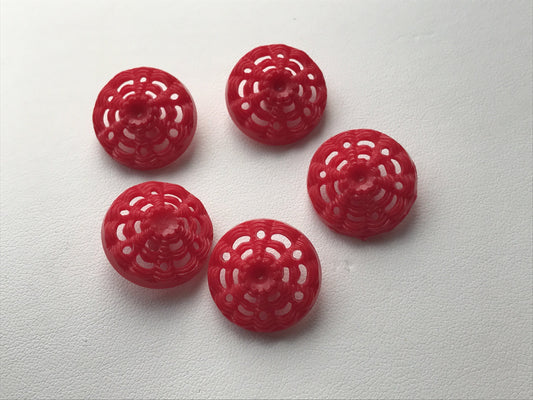 Set of unique domed vintage buttons