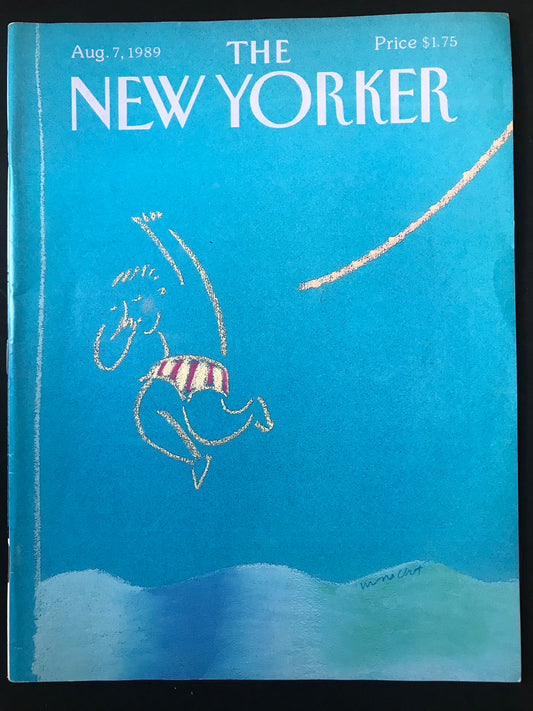 August 7, 1989 - The New Yorker Magazine - jumping in the water - Cover only