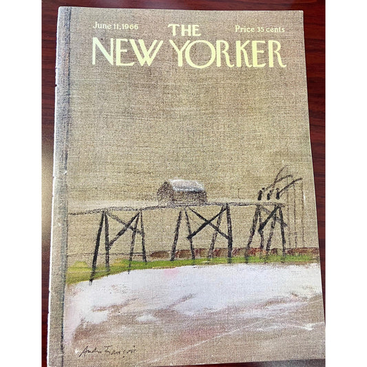 NEW YORKER Magazine cover - June 11, 1966 - fishing