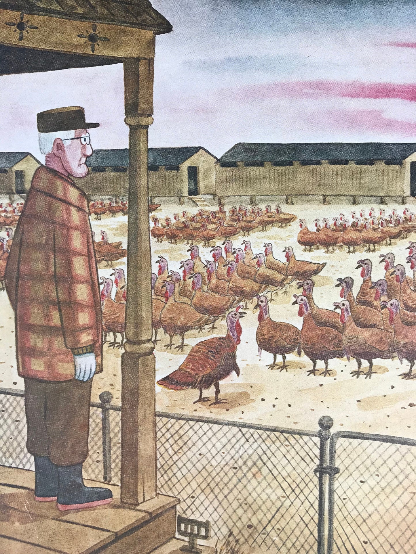 NEW YORKER Magazine cover - November 27, 1978 - turkeys