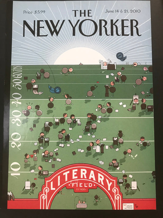 The NEW YORKER magazine cover only -  June 14 and 21, 2010 - literary field - Please read description