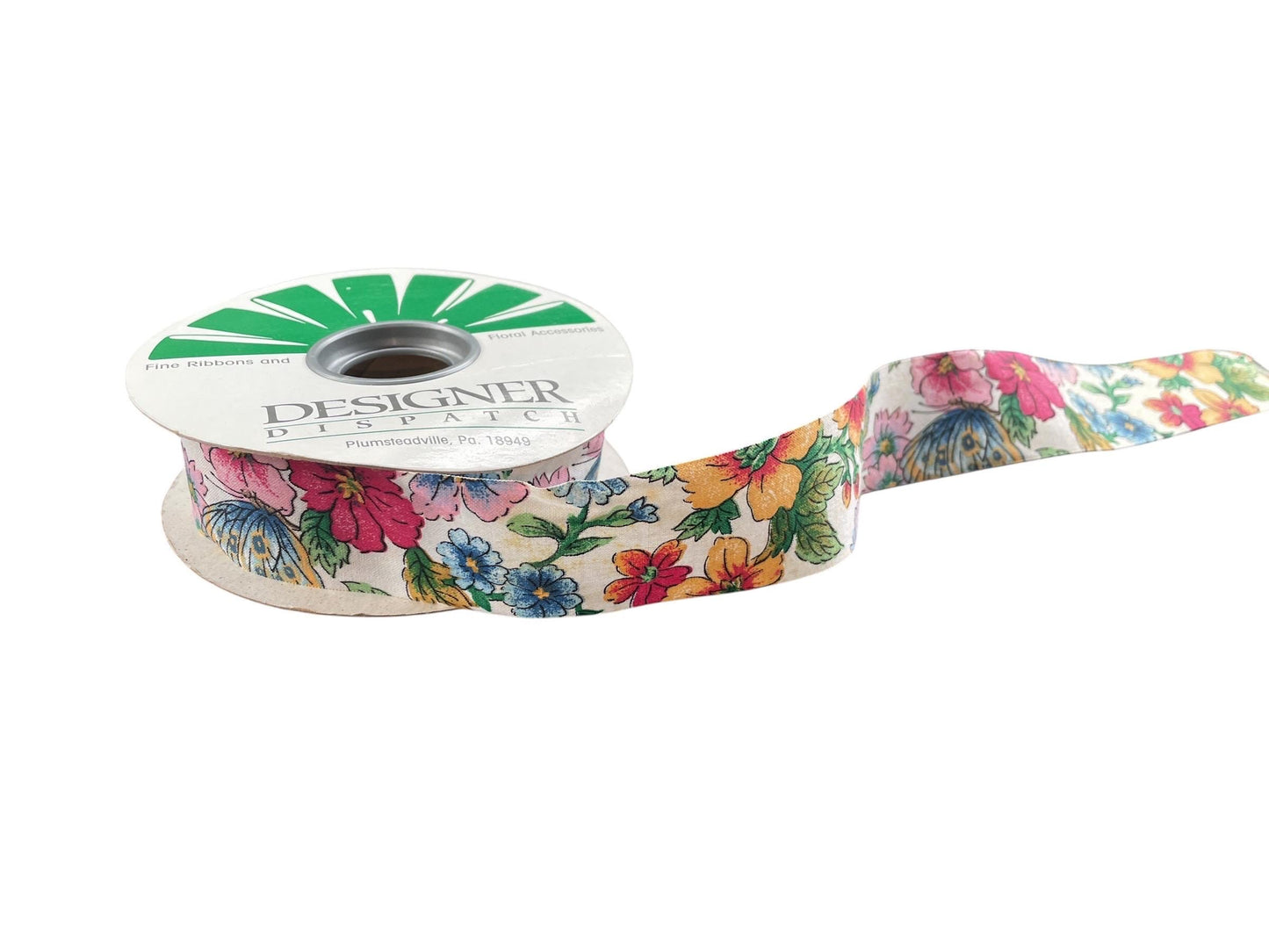 10 yards vintage Designer Dispatch charming floral Ribbon Trim Edging ~ Craft Sewing Embellishment - 1.25" wide