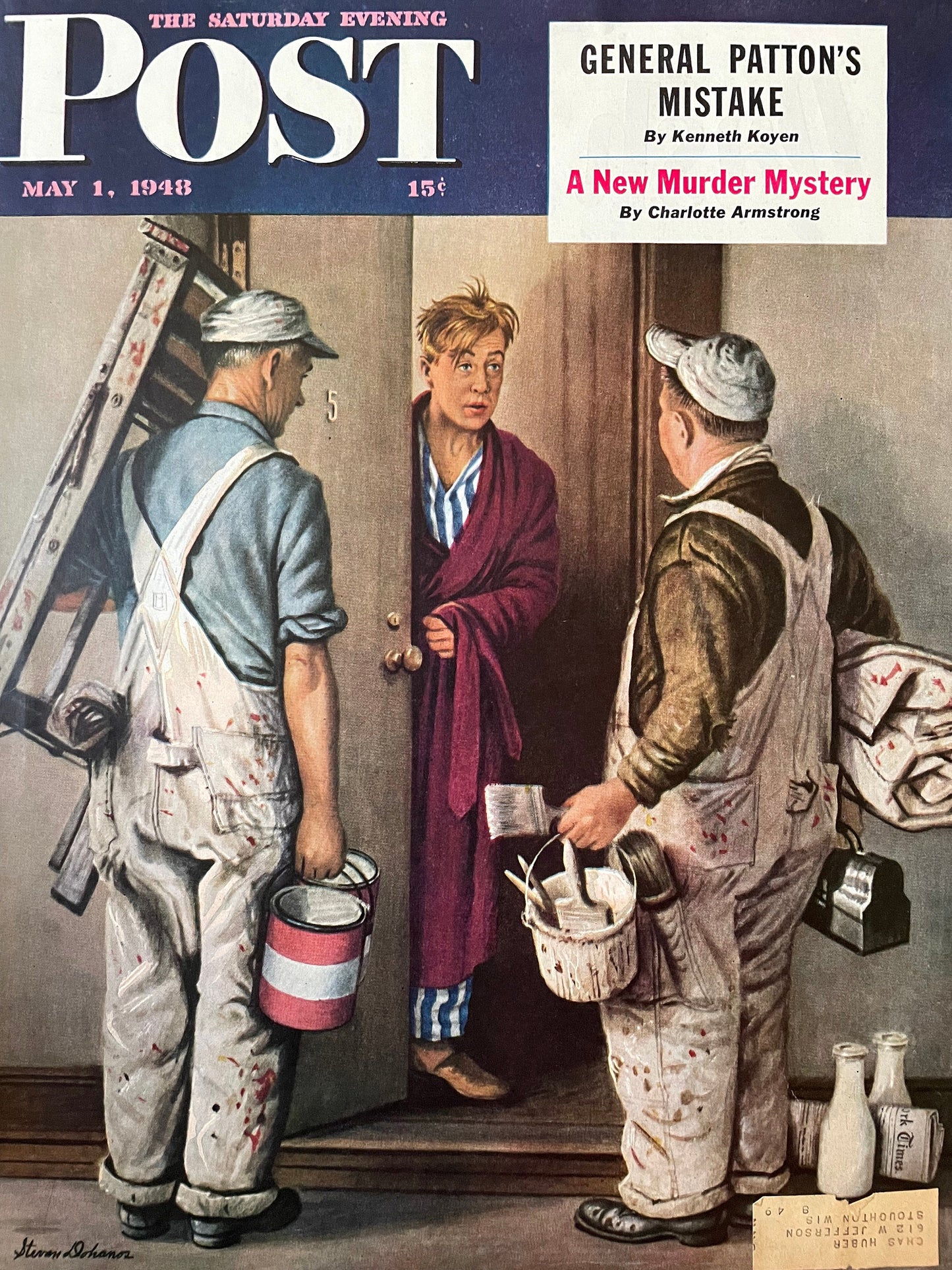 RARE - Saturday Evening Post - Original Cover - May 1, 1948 - painters