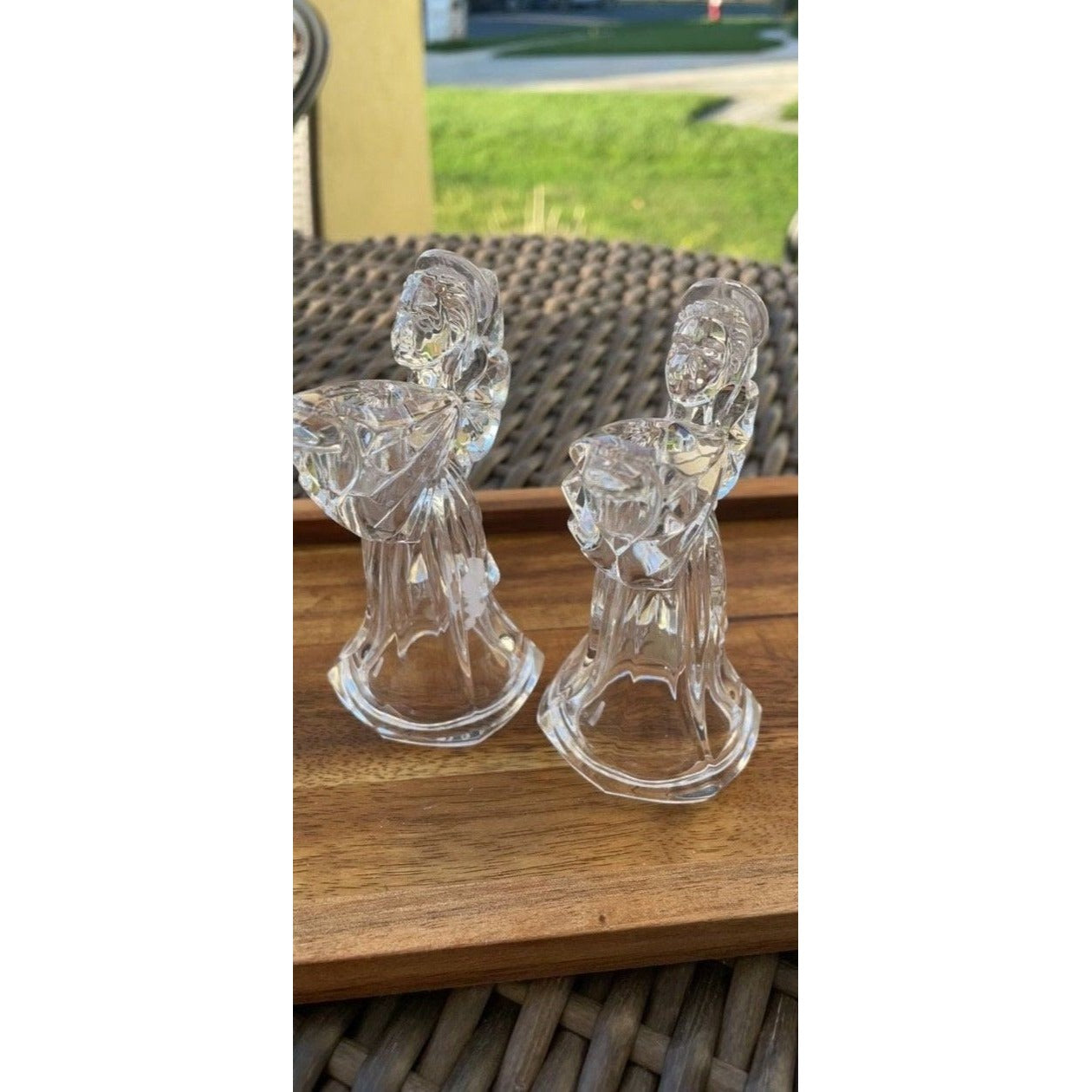 Marquis Waterford Crystal Angel Candle Holders