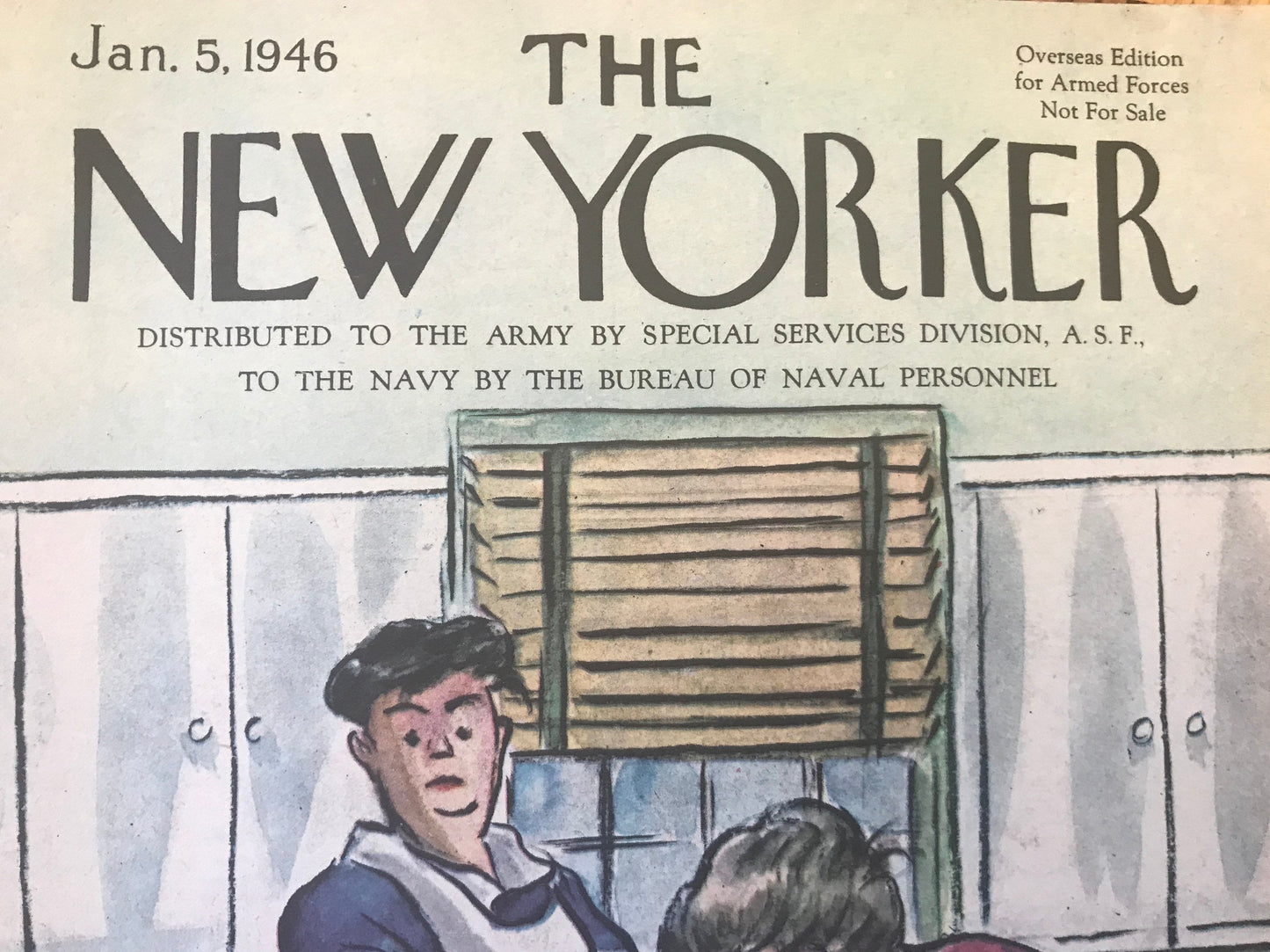 NEW YORKER Magazine - January 5 1946 - Collectible Overseas Edition for Armed Forces Navy & Marines