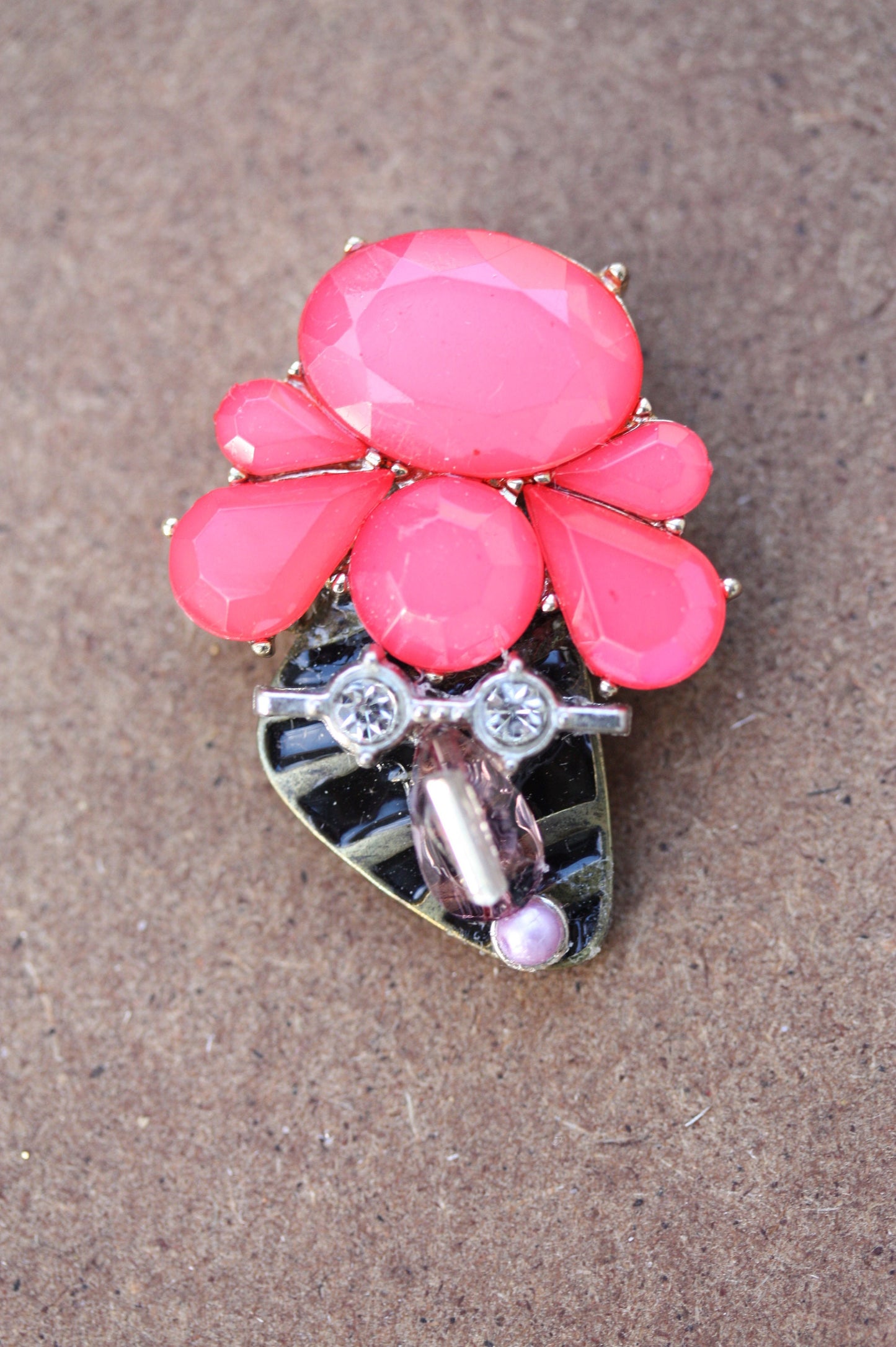 Meet Shelley- Assemblage art / mixed media collage - magnet, pin, necklace pendant or Christmas ornament