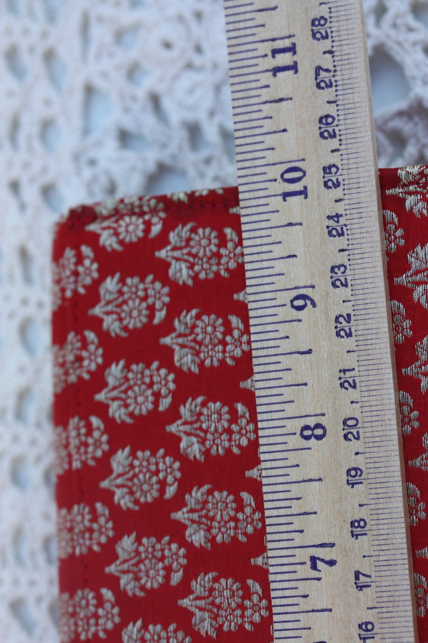 Asian Style Clutch - Vintage Red Gold Evening Purse Handbag for Wedding