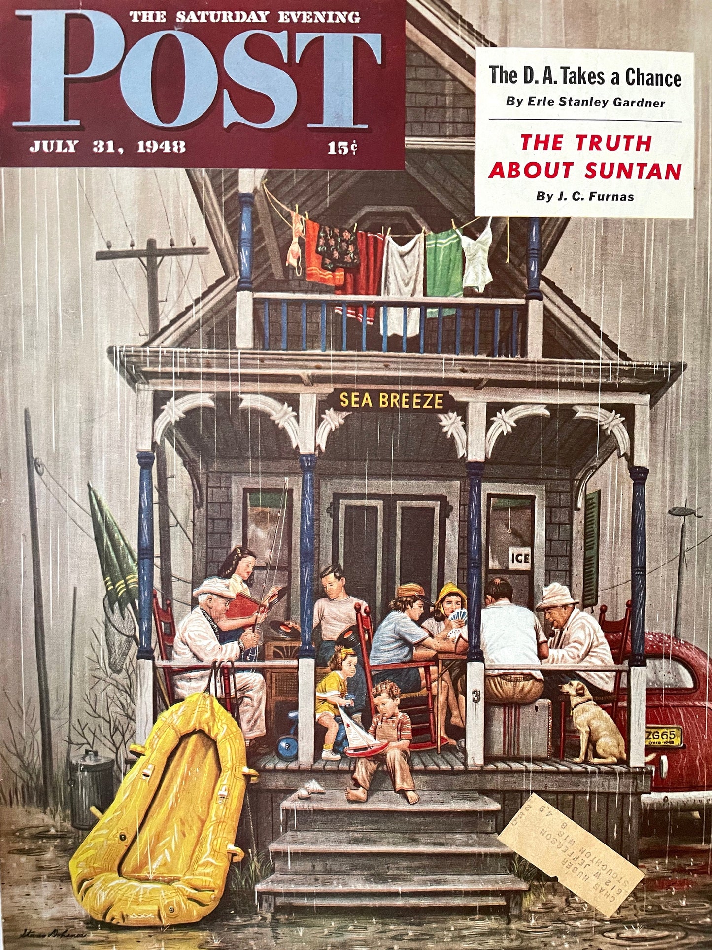 RARE - Saturday Evening Post - Original Cover - July 31, 1948