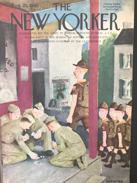 NEW YORKER Magazine - August 25, 1945 - Collectible Overseas Edition for Armed Forces Navy & Marines