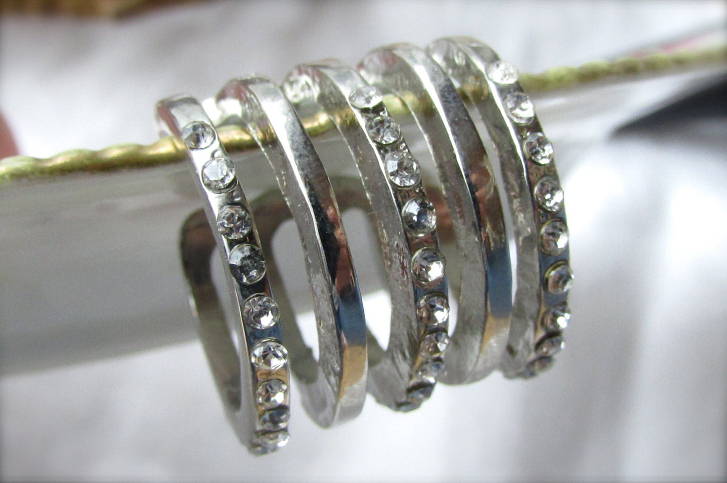 5 stacked rings in one - Size 7 and one-half