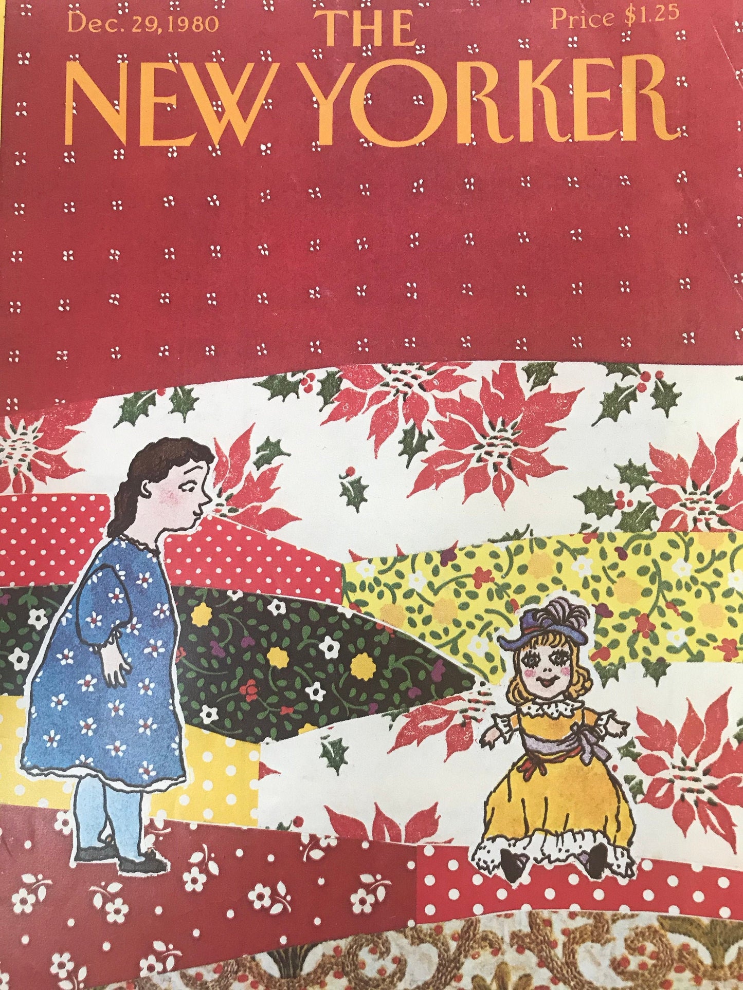 RARE - December 29, 1980 - The NEW YORKER Magazine original cover - Christmas
