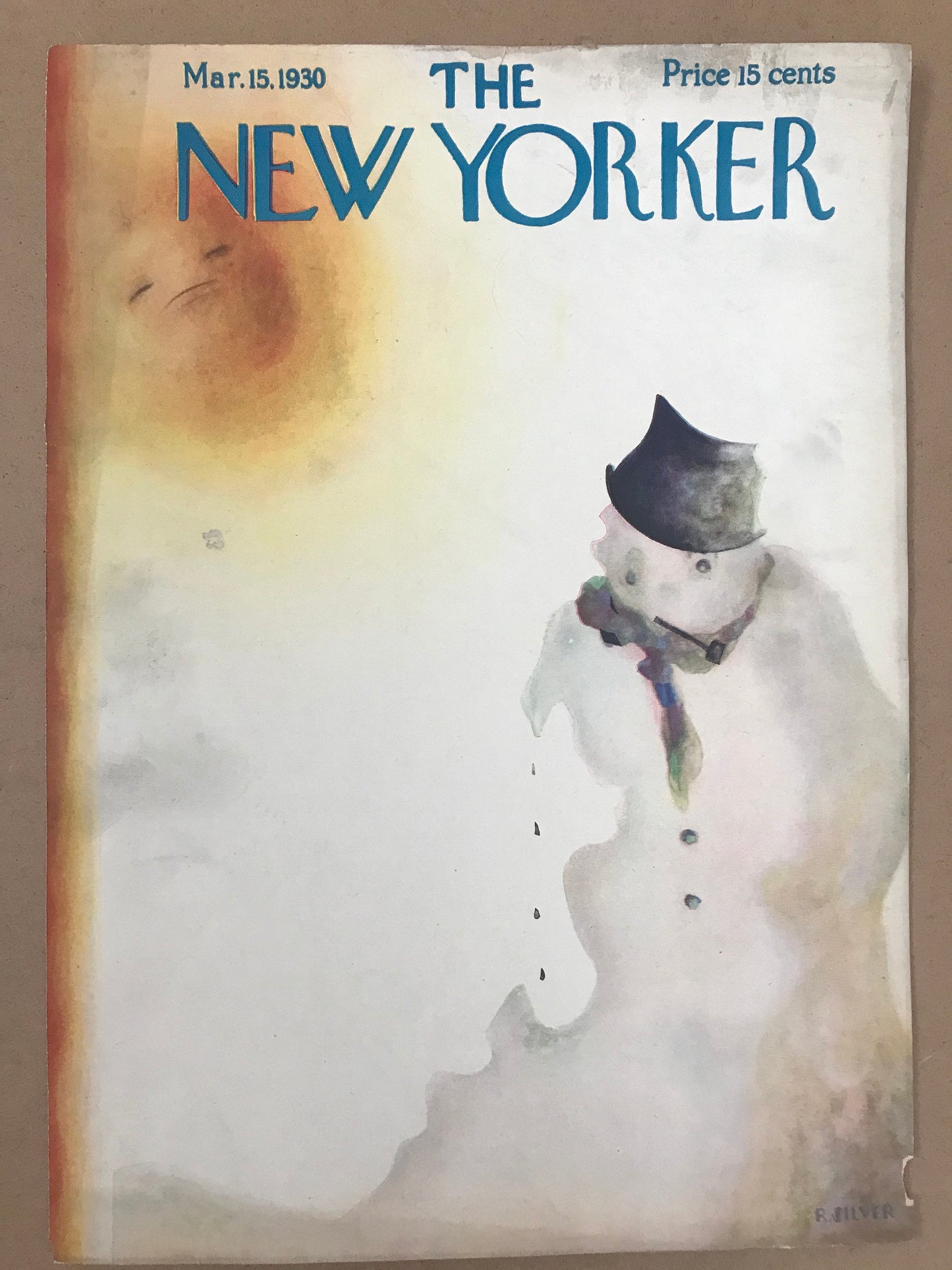 The NEW YORKER Magazine very rare original cover - March 15, 1930