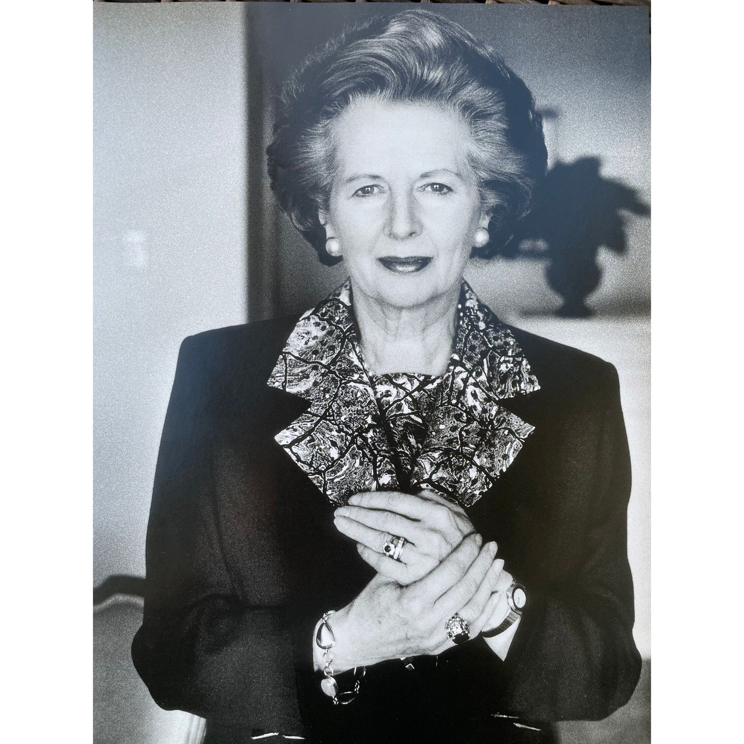 Margaret Thatcher - 1991 - 13" x 10" print from a vintage book