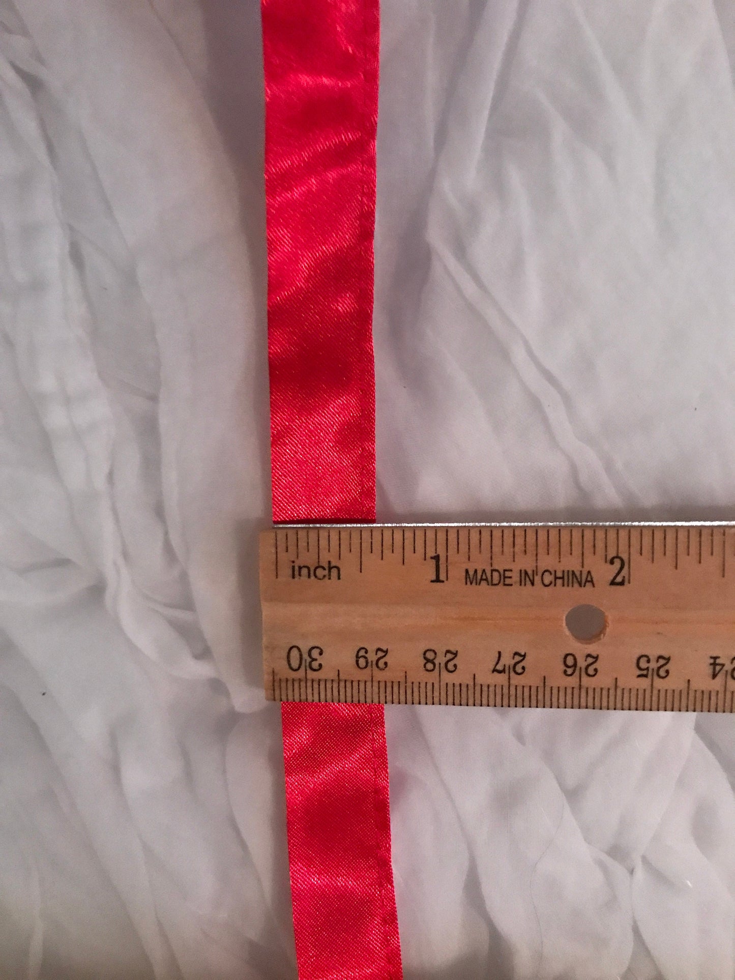 Vintage red satin trim - perfect for Christmas per yard
