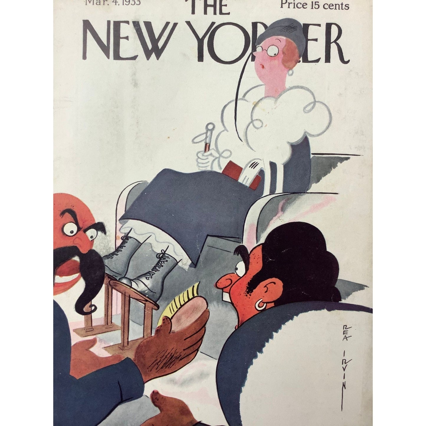 The NEW YORKER Magazine very rare original cover - March 4, 1933 - roller coaster