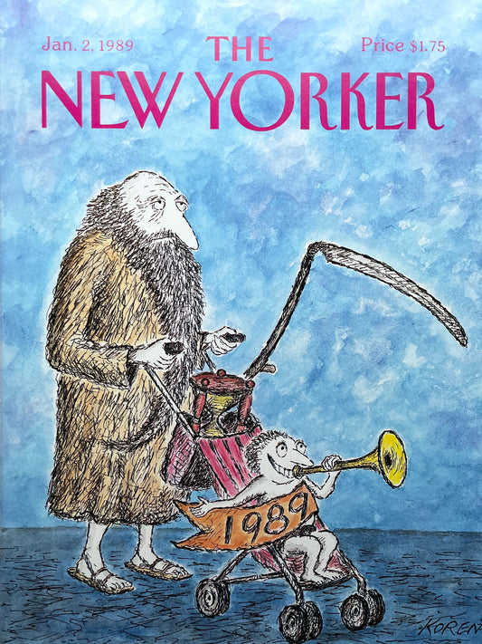 January 2, 1989 - The NEW YORKER Magazine original cover - Edward Koren - New Year's Eve