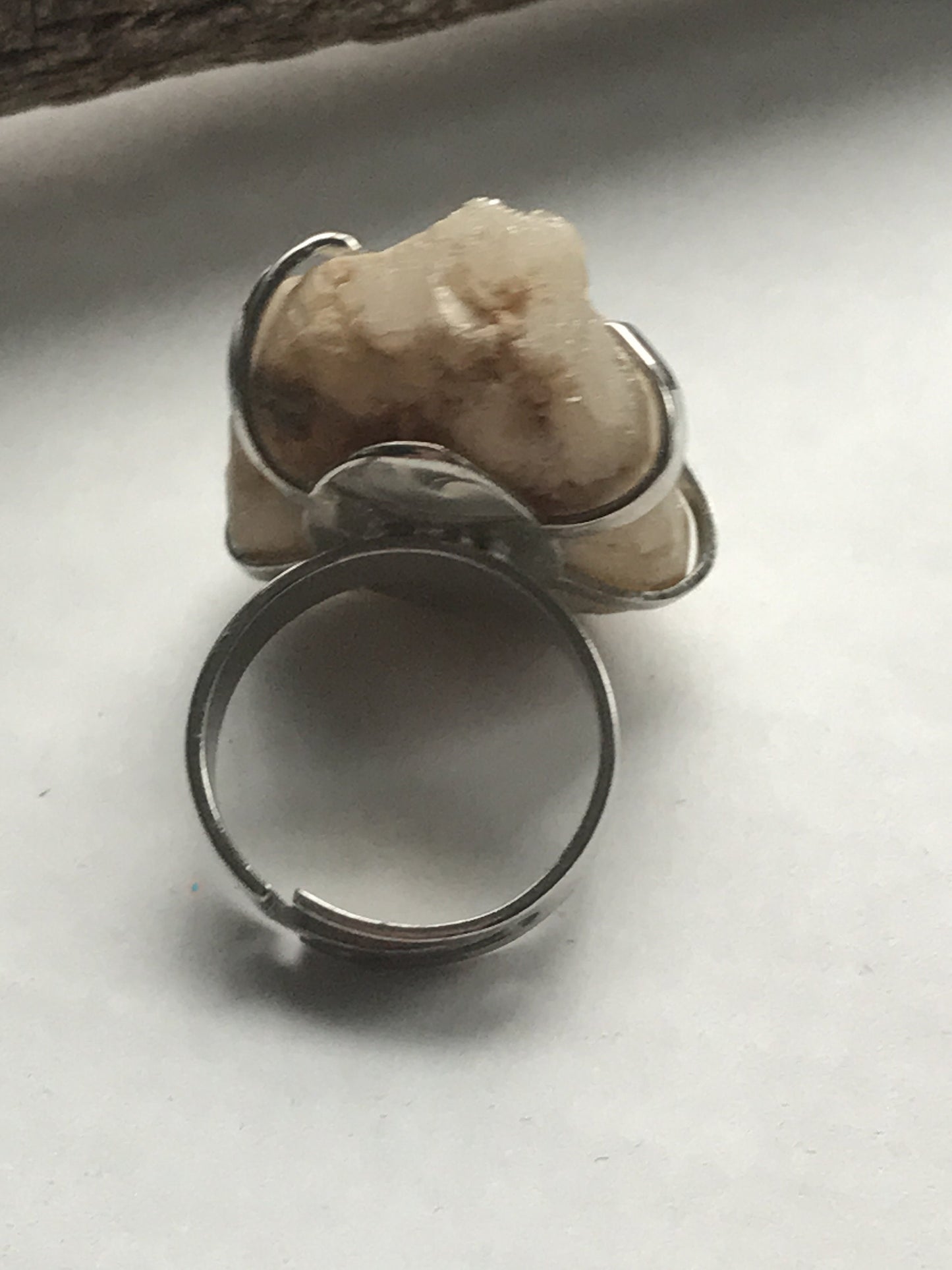 Stunning and unique adjustable vintage Druzy Gem Crystal Mineral Geode ring