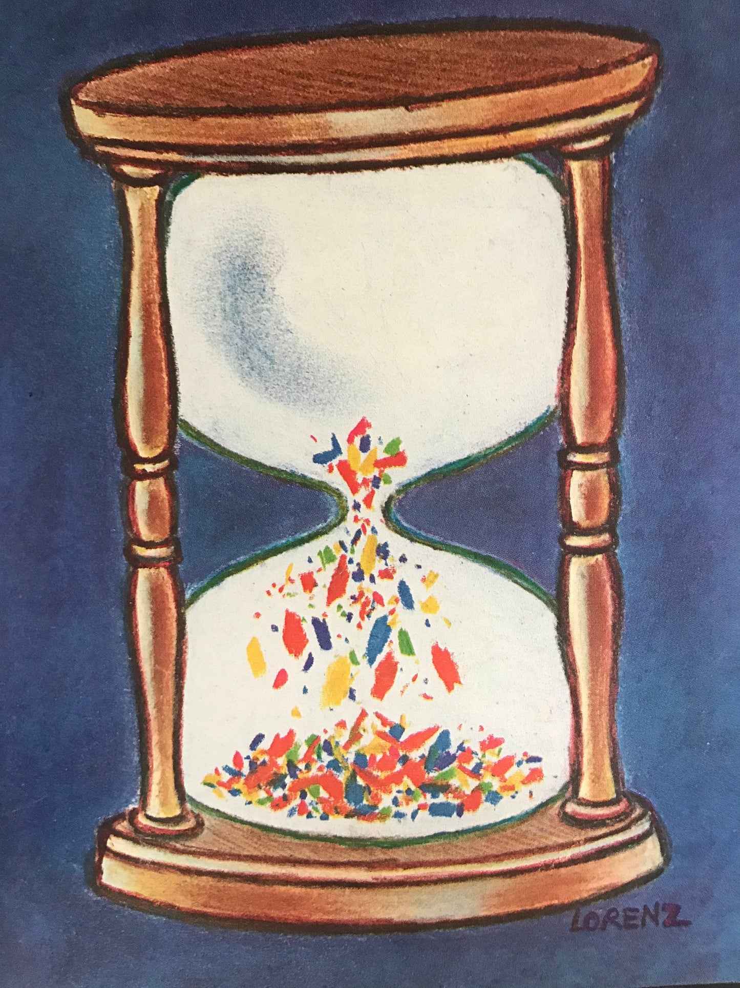 December 31, 1973 The NEW YORKER Magazine original cover by Lee Lorenz - time, New Years Eve, countdown
