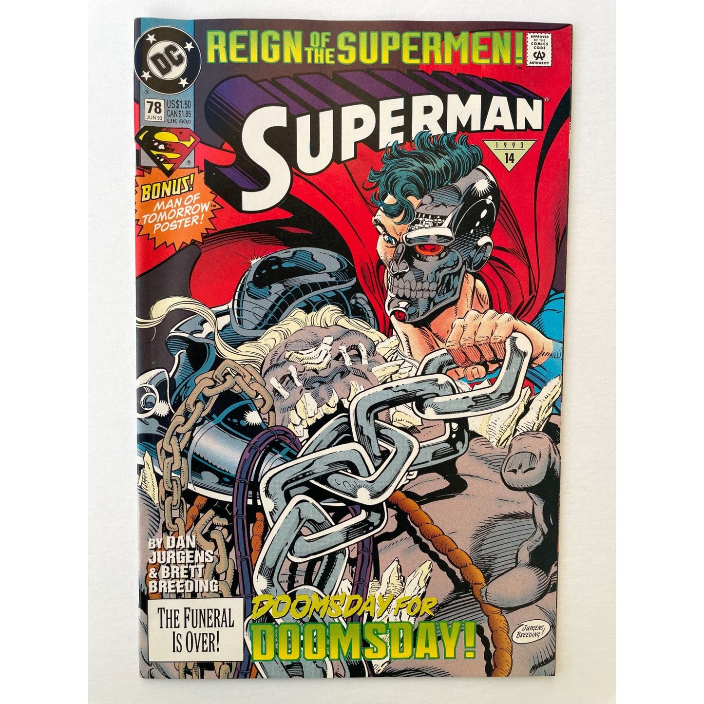 Vintage comic book - DC Comics - Reign Of The Supermen - Superman Vol 2 #78 - June, 1993