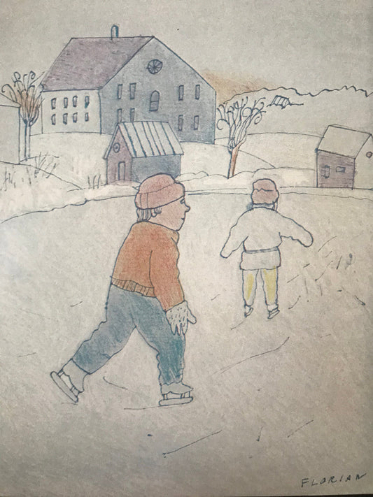 January 23, 1978 - The NEW YORKER Magazine original cover - ice skaters, ice skating