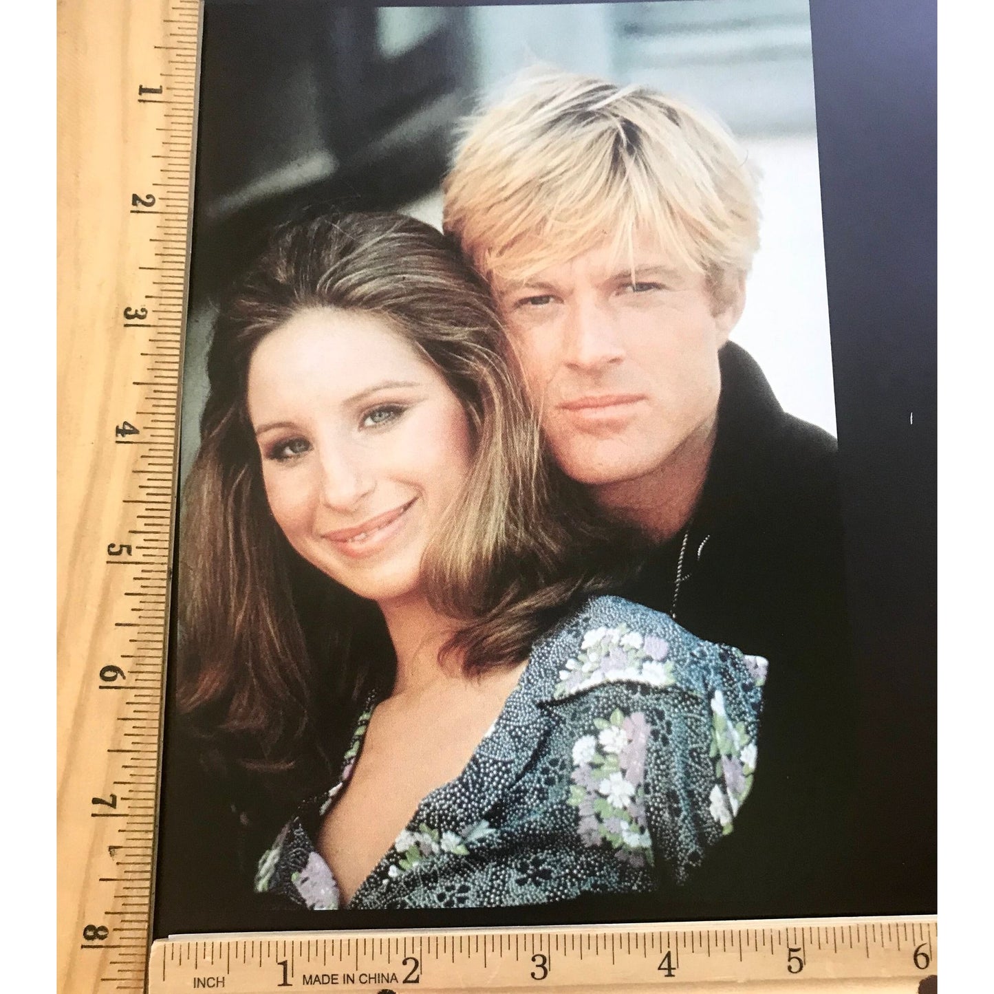 Legendary Hollywood Movies - 1973 Barbra Streisand and Robert Redford - The Way We Were - 5 1/2" x 8" print from a vintage book