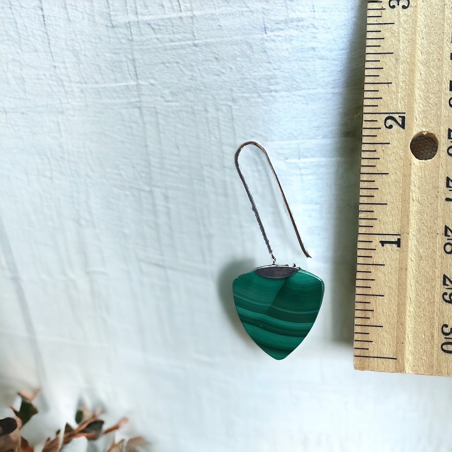 Stunning vintage green malachite earrings