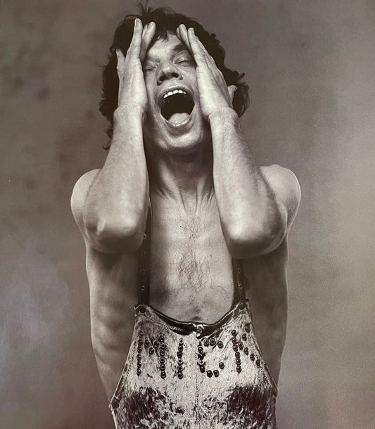 Mick Jagger by Herb Ritts, 1987 -  11 1/2" x 14" print from a vintage book