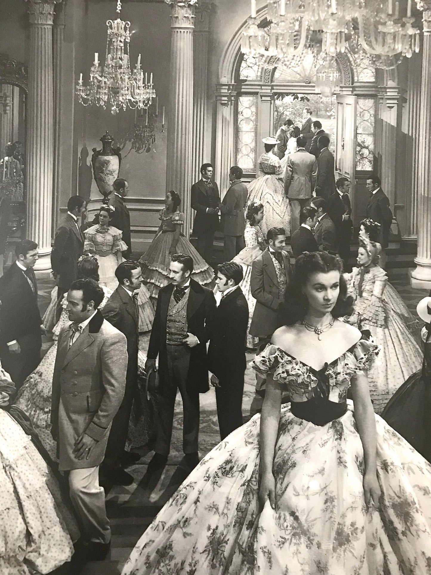 Gone with the Wind - old Hollywood  two-page picture spread from vintage book -  approx.18" x 12" ready to frame,  paper ephemera