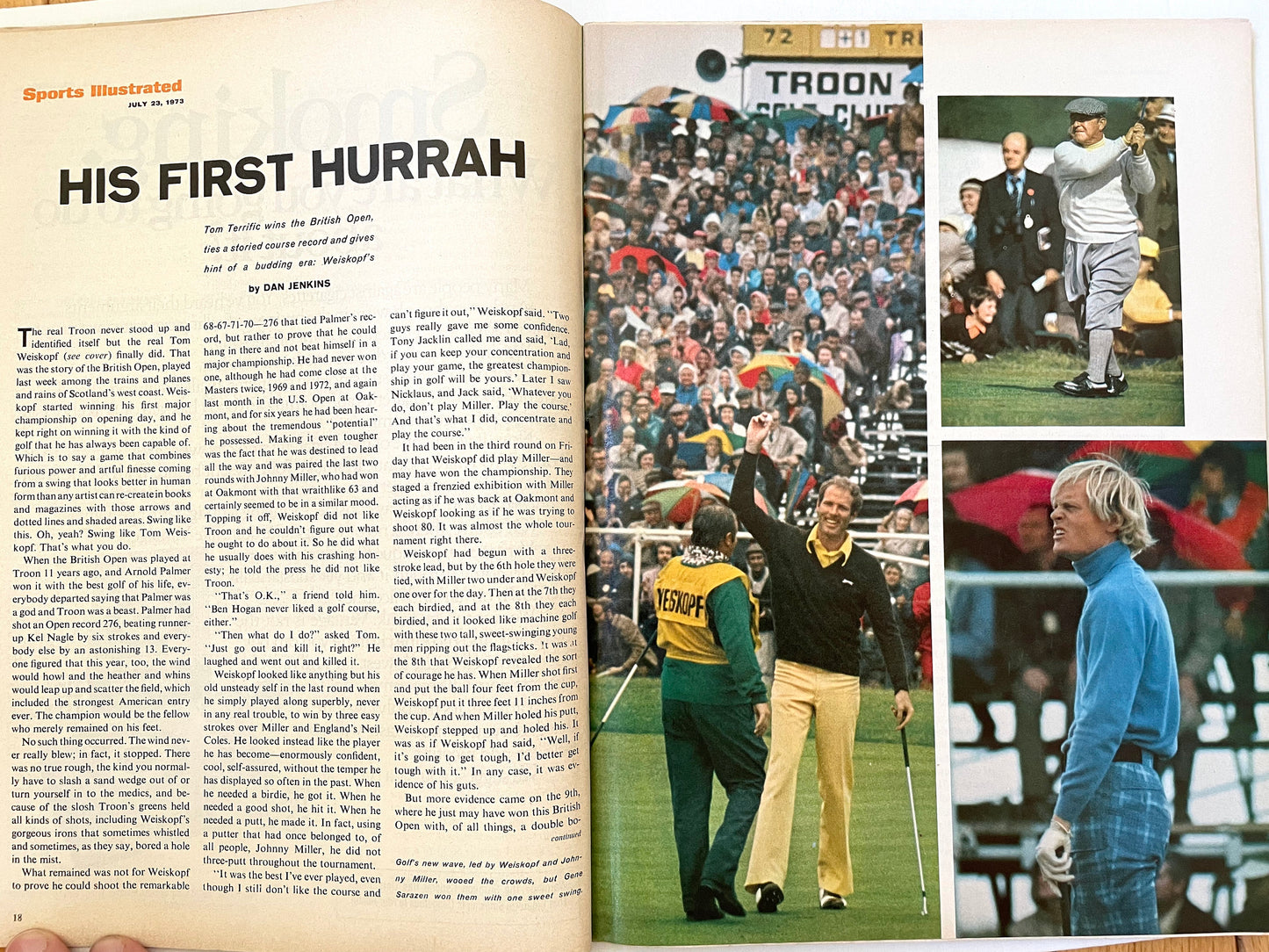 Sports Illustrated Complete Magazine - July 23, 1979 - golf, British Open, Tom Weiskopf