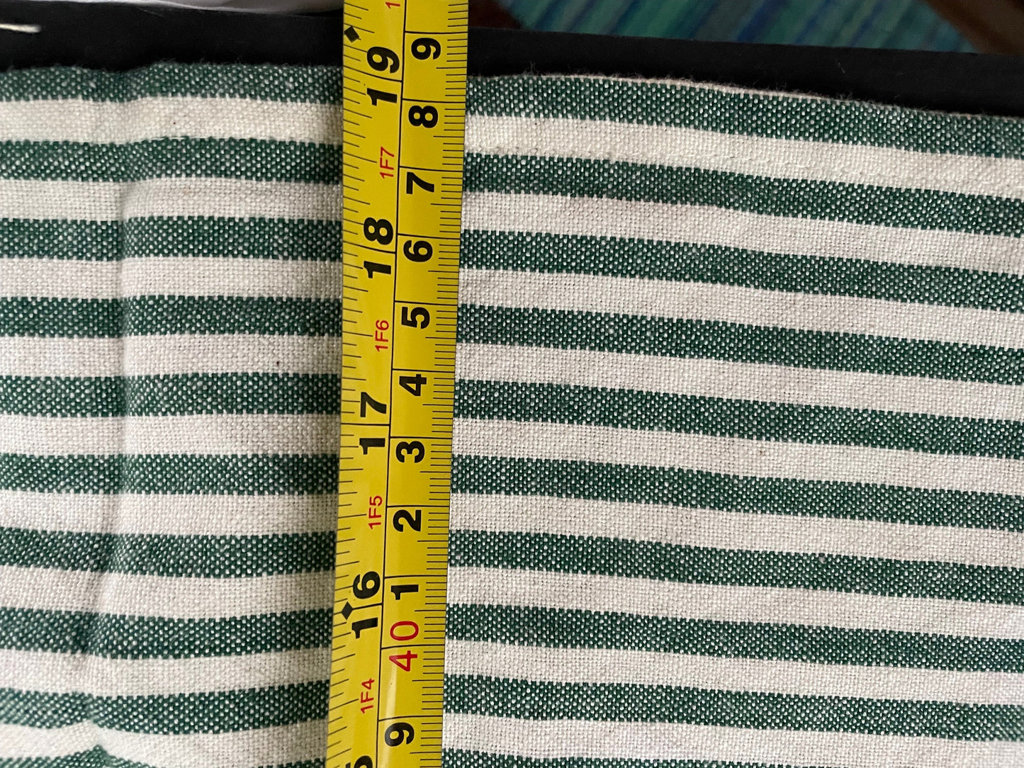 Vintage fabric remnants - striped fabric