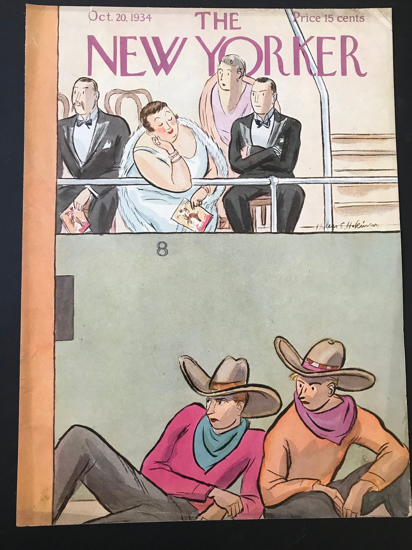 Very RARE - October 20, 1934 - NEW YORKER Magazine original cover - by Rea Irvin
