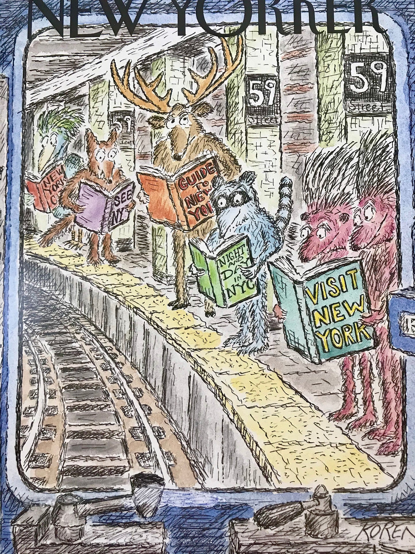 The NEW YORKER magazine cover only -  April 4, 2011 - by Koren - Please read description