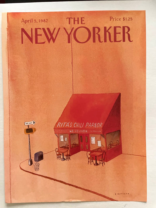 NEW YORKER Magazine original cover - vintage - April 5, 1982